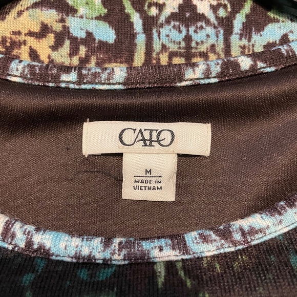 Women’s Brown & Turquoise/Blue Knit Dress, Size Medium - Picture 8 of 13